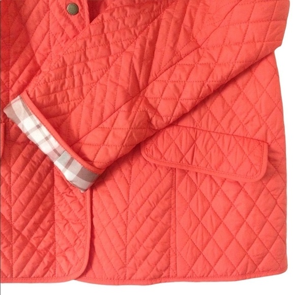Talbots Petite Quilted Jacket Orange Size P Lightweight Fall Coat - Picture 5 of 5